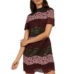 Ted Baker Jaseyy Paneled Lace Cocktail Sheath Dress Size 2 n6